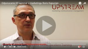 Boris Kapucian Hovorí o marketingovom seminári